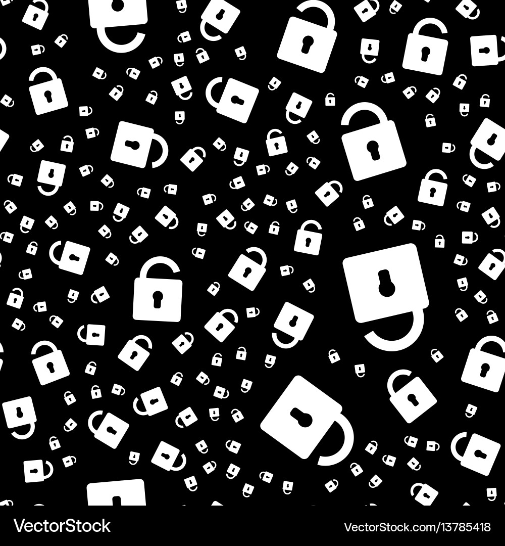 Lock Seamless Pattern Vector Image