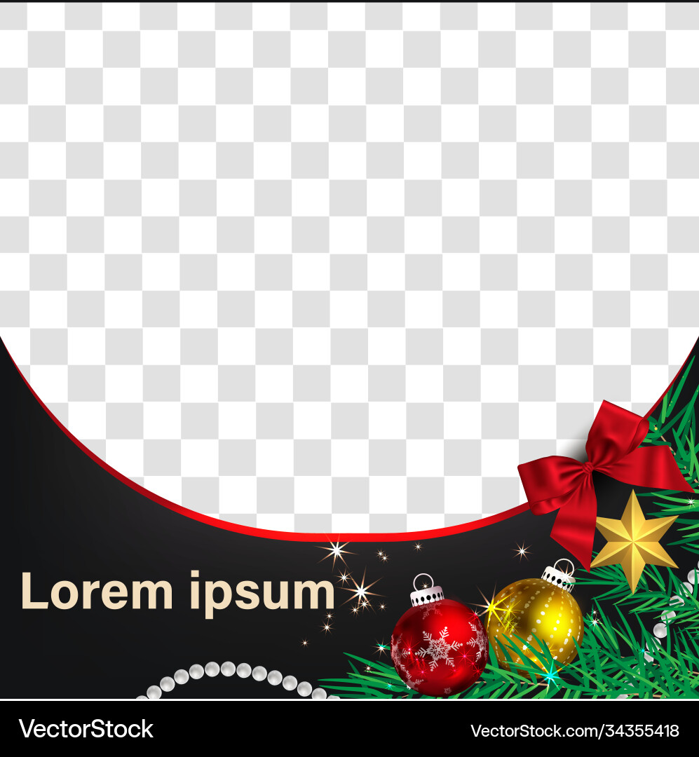 Luxury christmas social media golden and black Vector Image