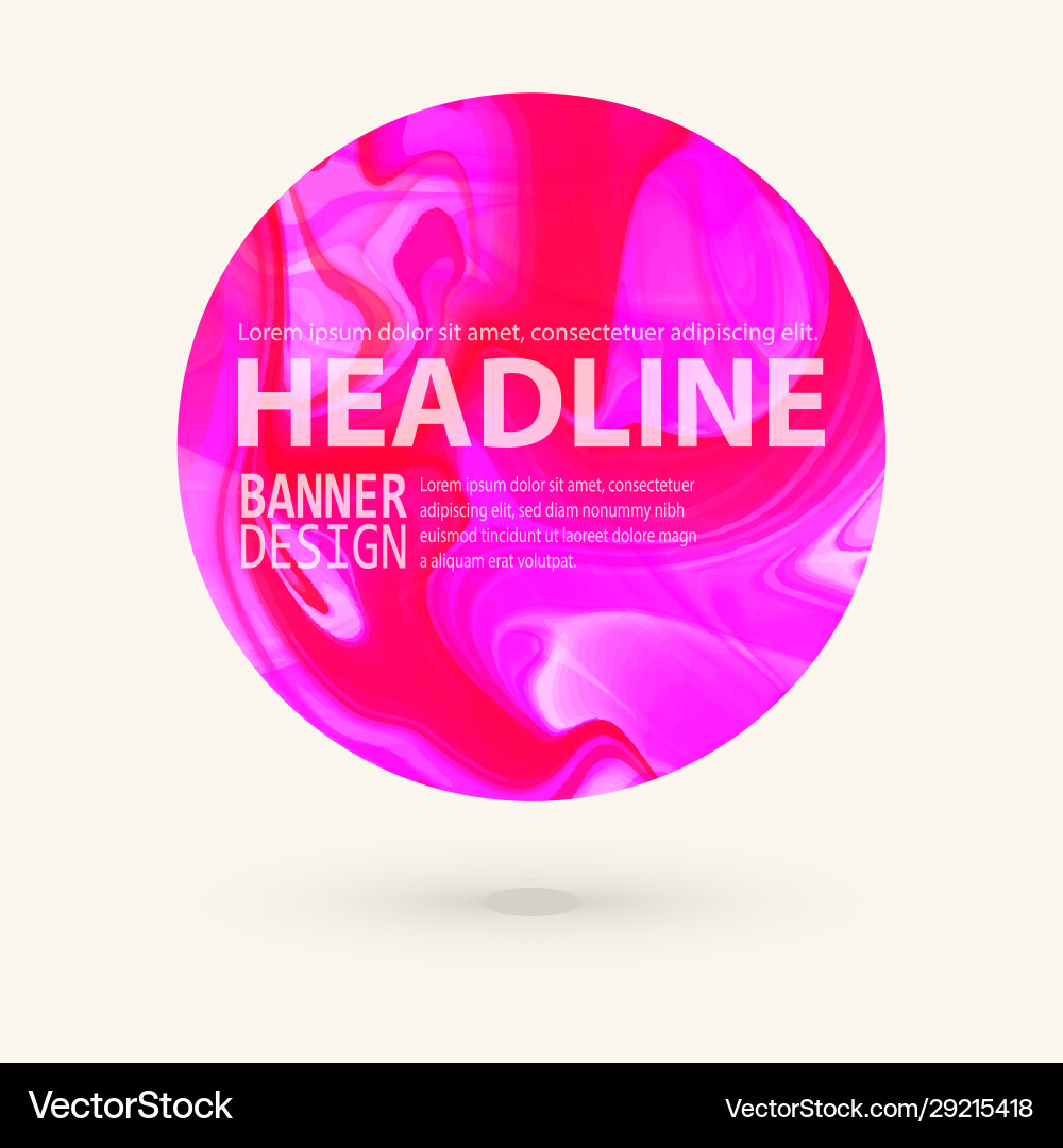 Marble color circle hand drawn abstract pattern Vector Image