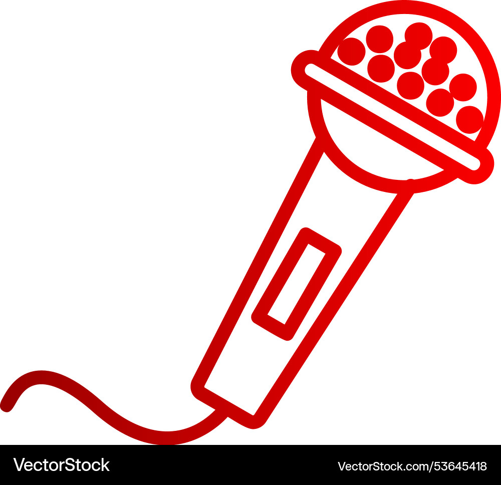Microphone line gradient icon Vector Image