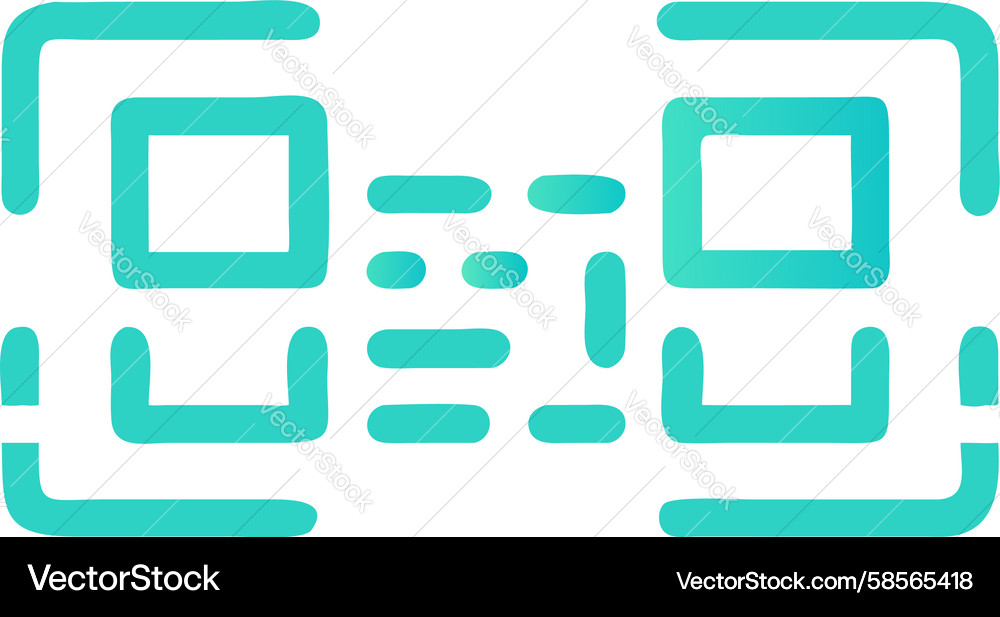 QR Code Scan Indicator Vector Image