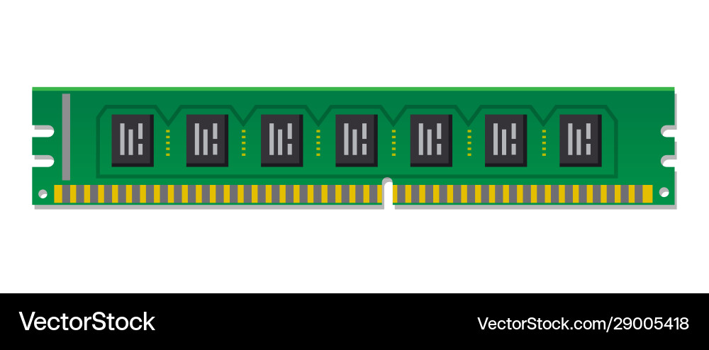 Ram memory module Vector Image