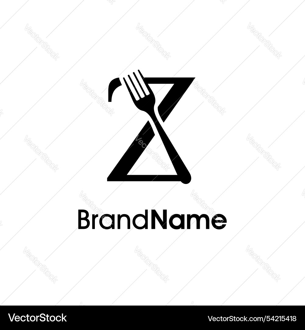 Simple and unique initial z fork logo Simple and unique initial z fork logo vector image