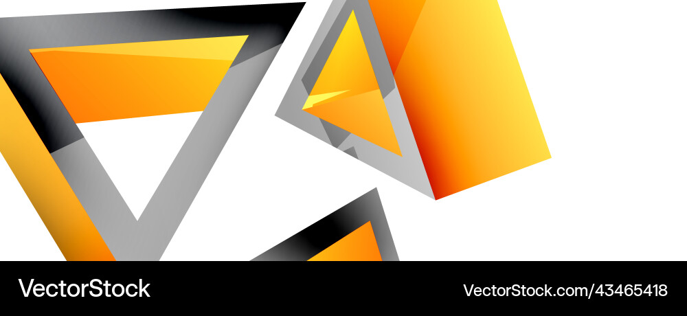 Triangle abstract background 3d basic Vector Image
