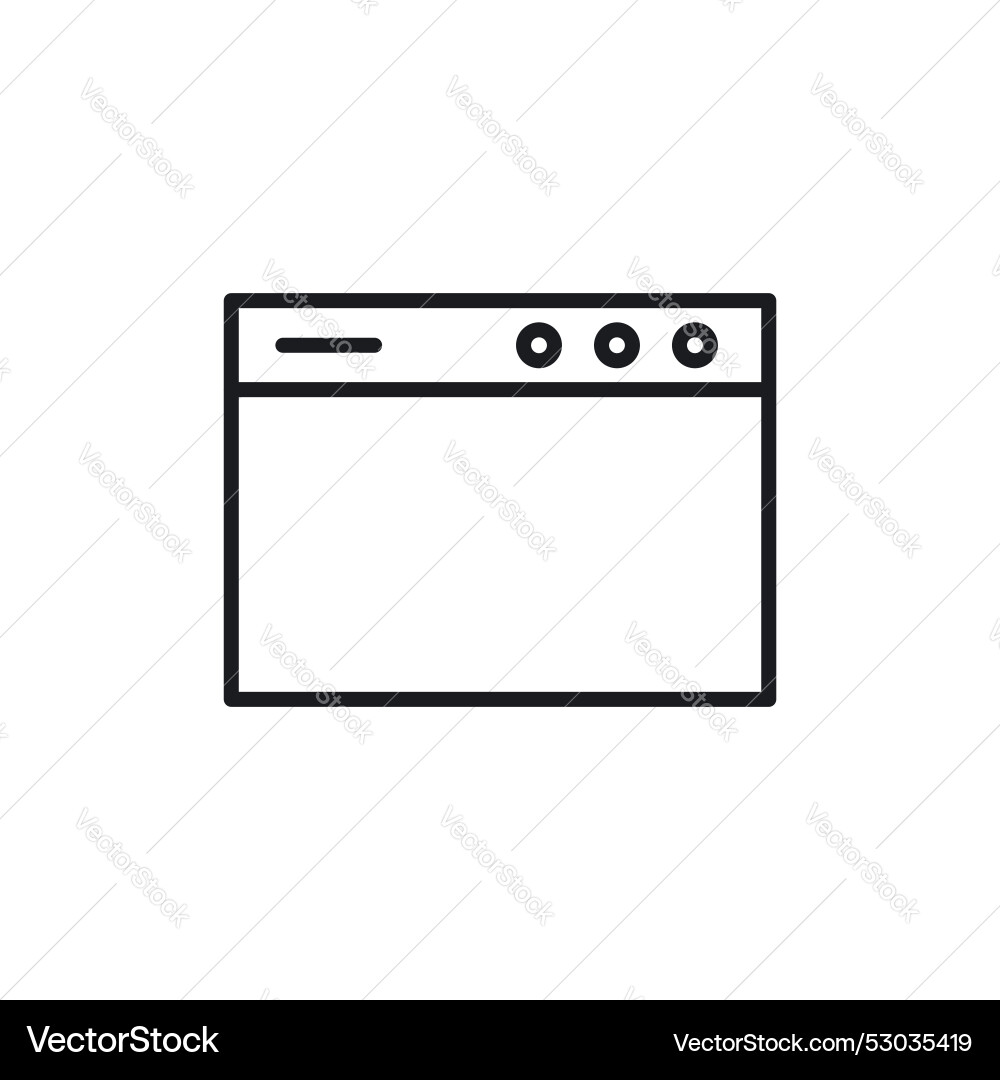 Browser icon set visit website webpage symbol Browser icon set visit website webpage symbol vector image