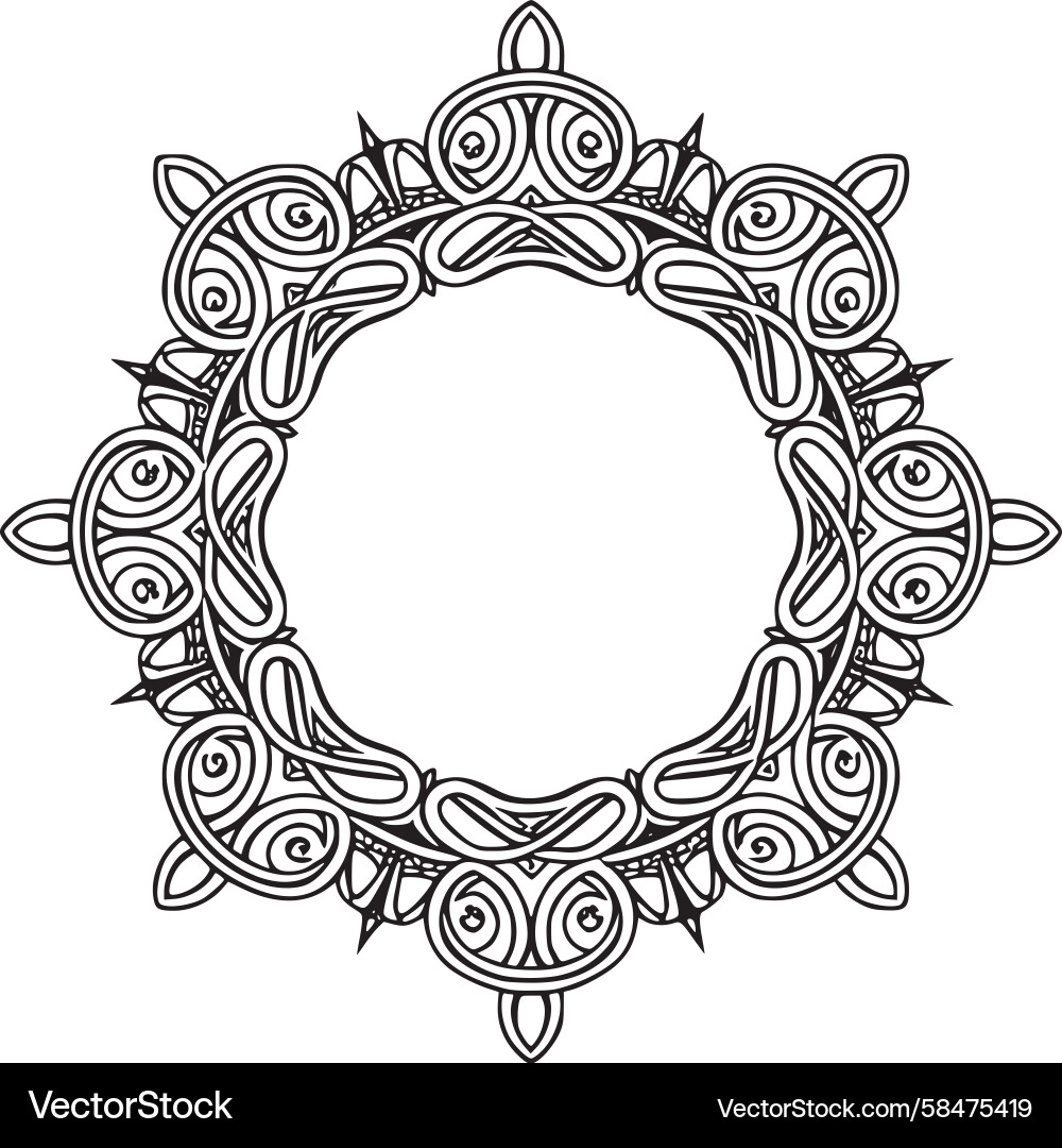 Celtic Knot Frame - Intricate Pattern Vector Image