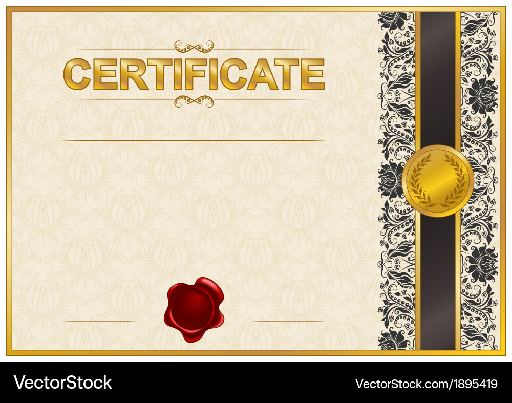 Elegant Certificate Template Vector Image