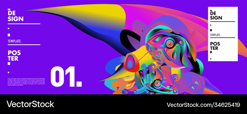 Landing page background template with colorful Vector Image