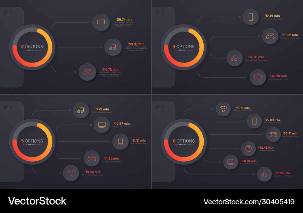 Presentation infographic structure chart Vector Image