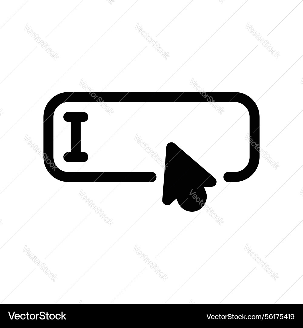 Text input field with blinking cursor for data Vector Image