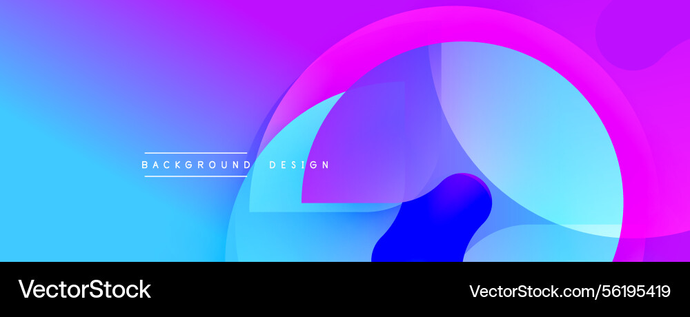 Vibrant abstract background features overlapping Vector Image