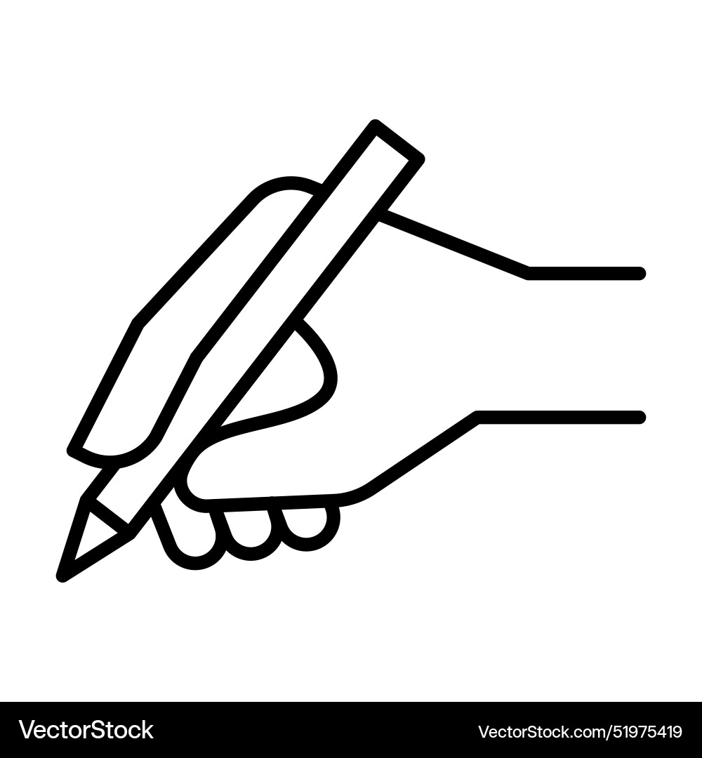 Writing icon in thin line style graphic design Vector Image