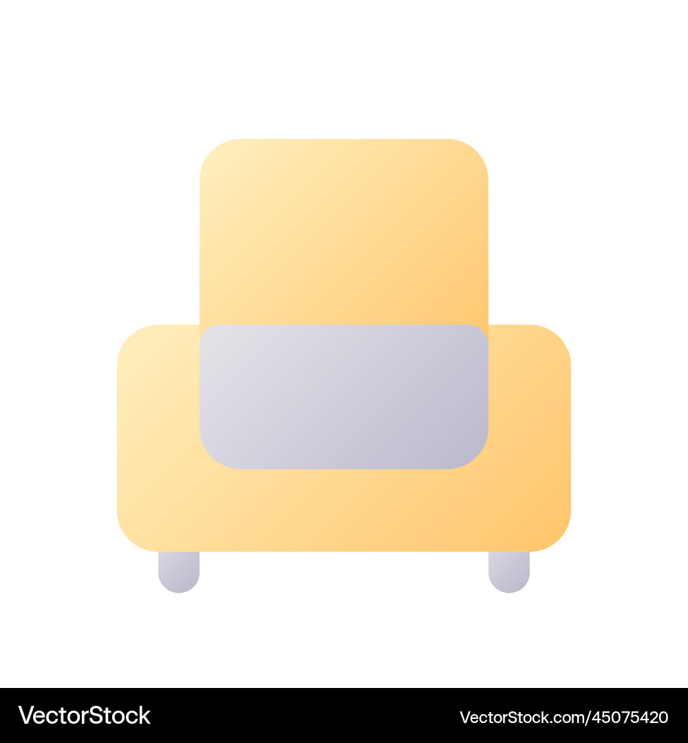 Armchair pixel perfect flat gradient two-color ui Armchair pixel perfect flat gradient two-color ui vector image