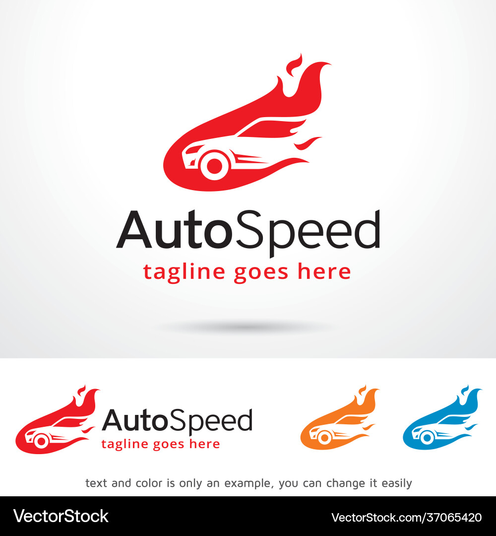 Auto speed symbol template design Auto speed symbol template design Vector Image