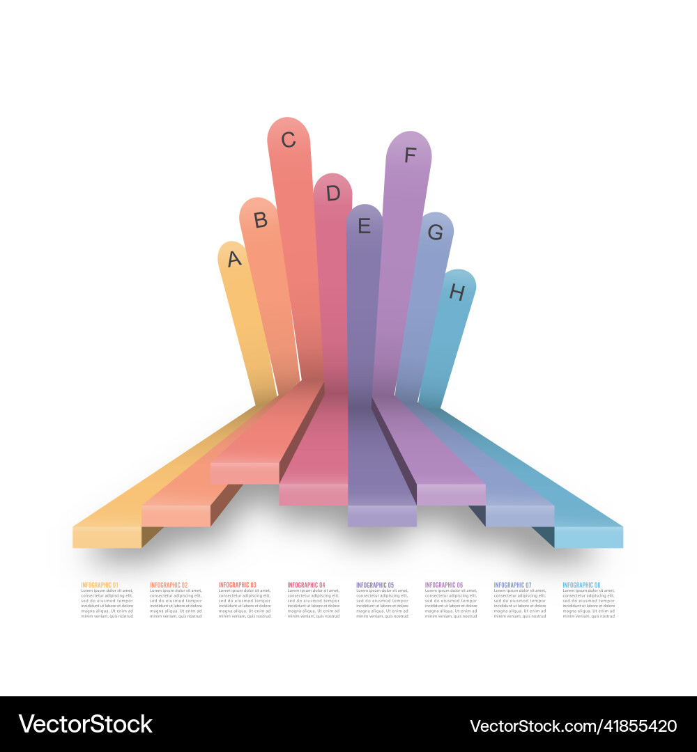 Bar chart infographic template for data vector image