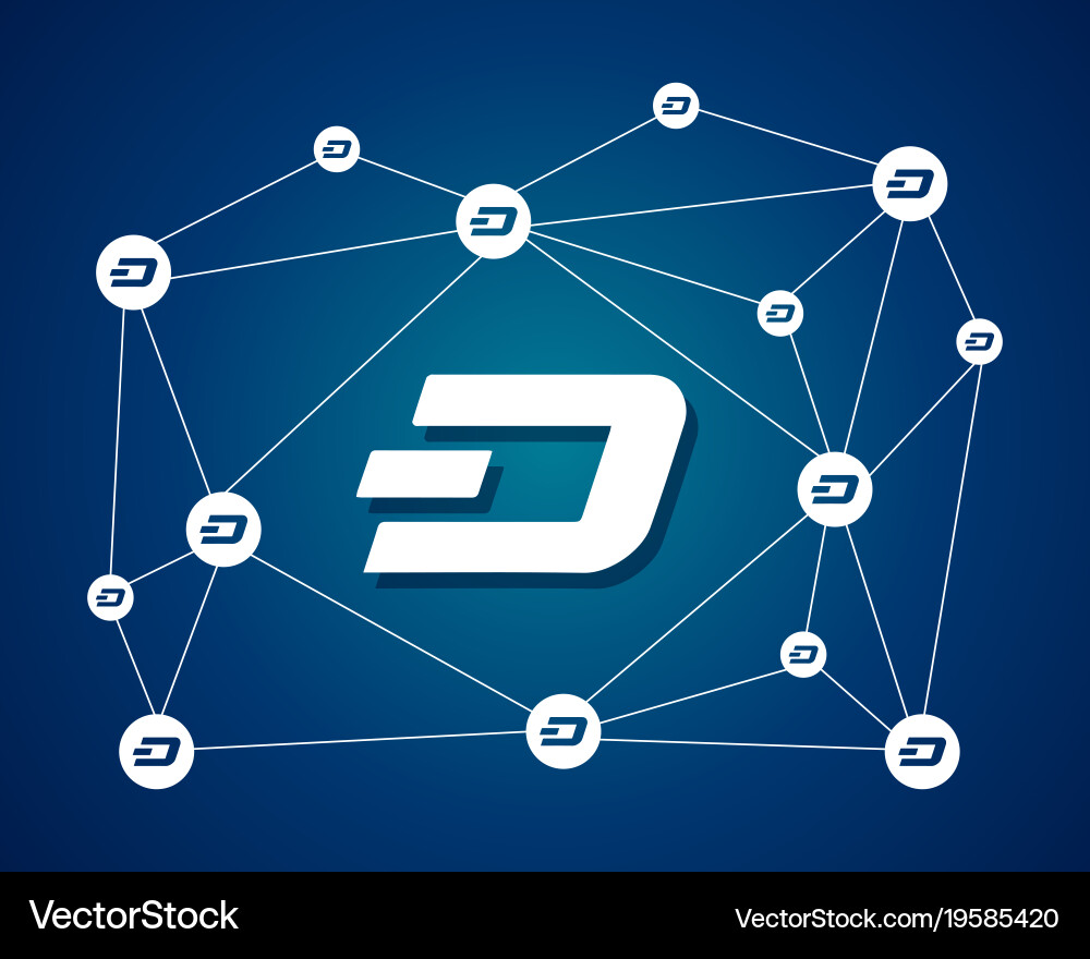 Dash blockchain background collection design Vector Image