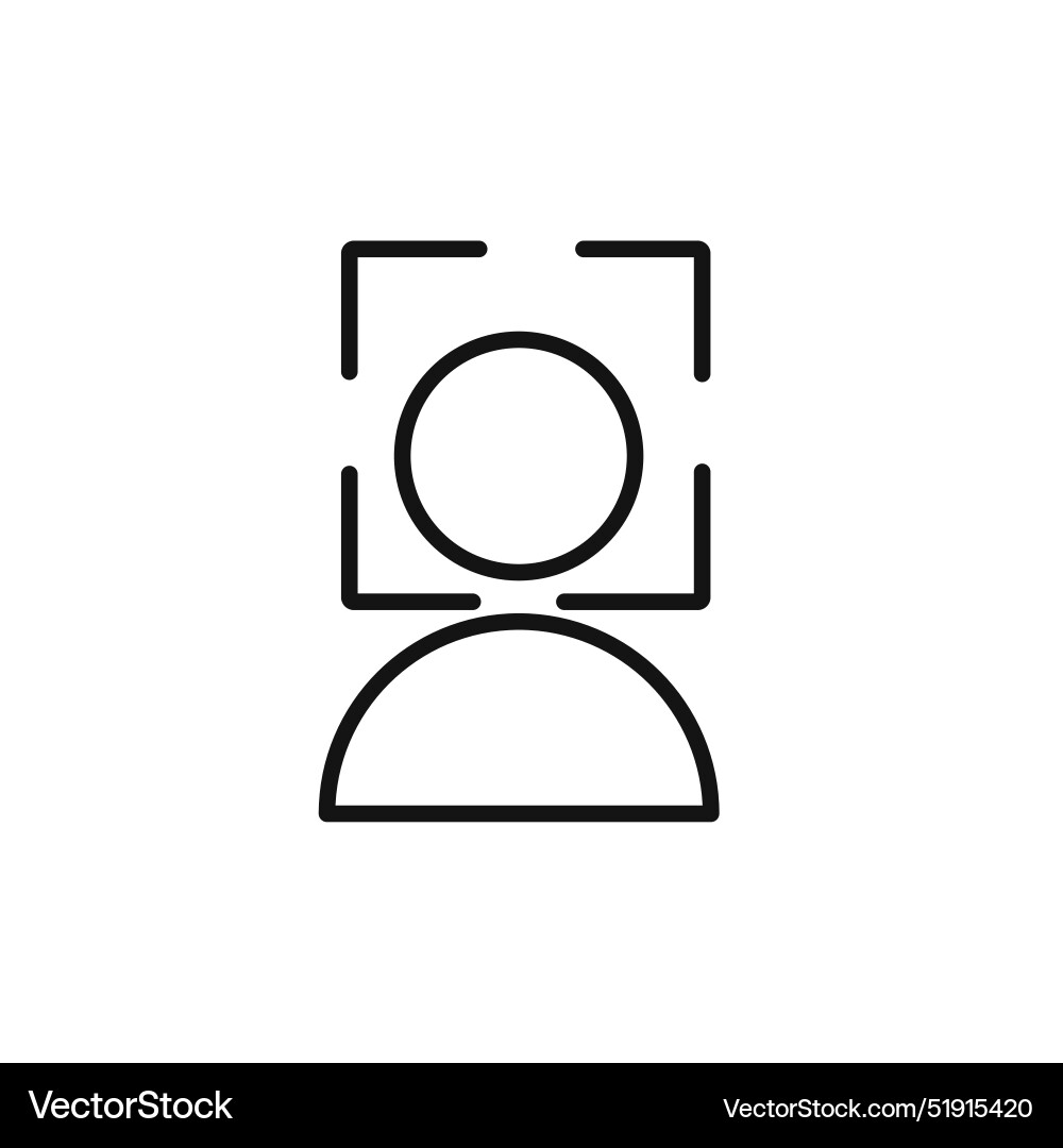 Face detection icon set collection for web Face detection icon set collection for web vector image