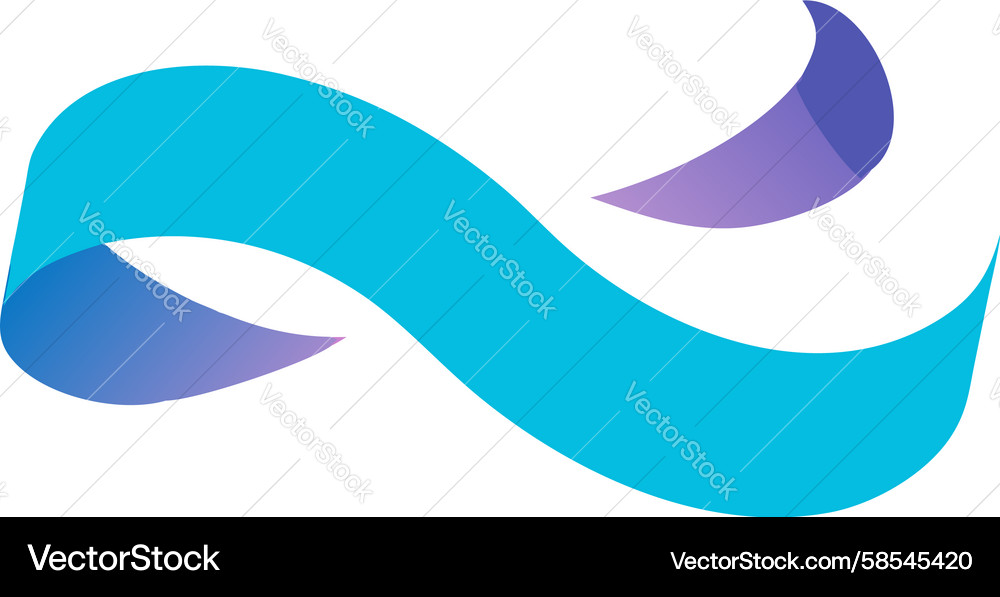 Fluid Gradient Ribbon Loop Vector Image