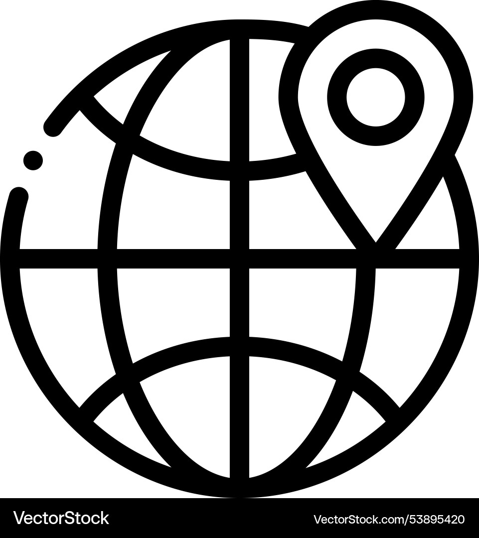 Geolocation icon thin linear style design Geolocation icon thin linear style design vector image