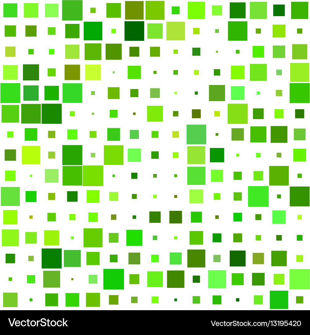 Green abstract square pattern background Vector Image