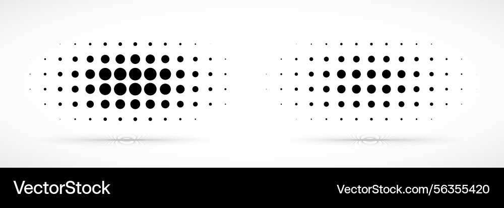 Halftone dots curved gradient pattern shape logo Halftone dots curved gradient pattern shape logo vector image