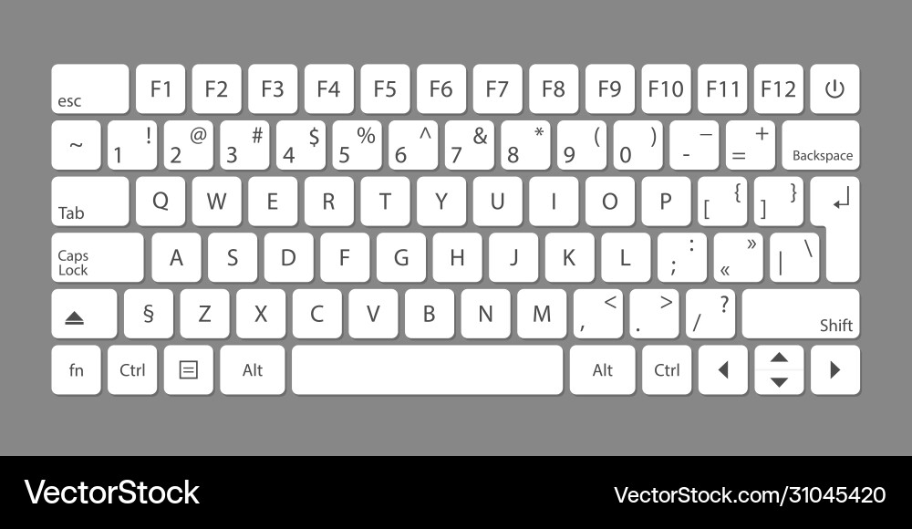 Modern flat web template with keyboard Vector Image