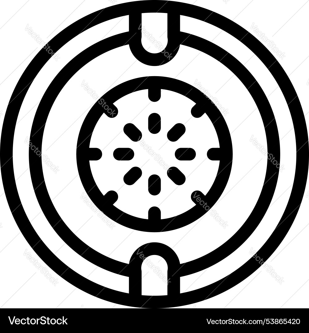 Modern round smart home sensor icon showing Modern round smart home sensor icon showing vector image