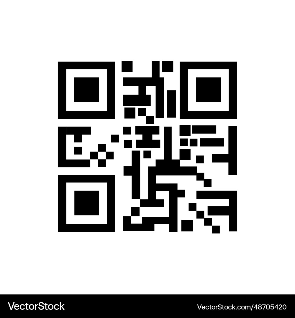 Qr code icon stroke outline style Qr code icon stroke outline style vector image