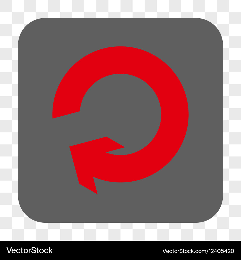 Rotate rounded square button Vector Image