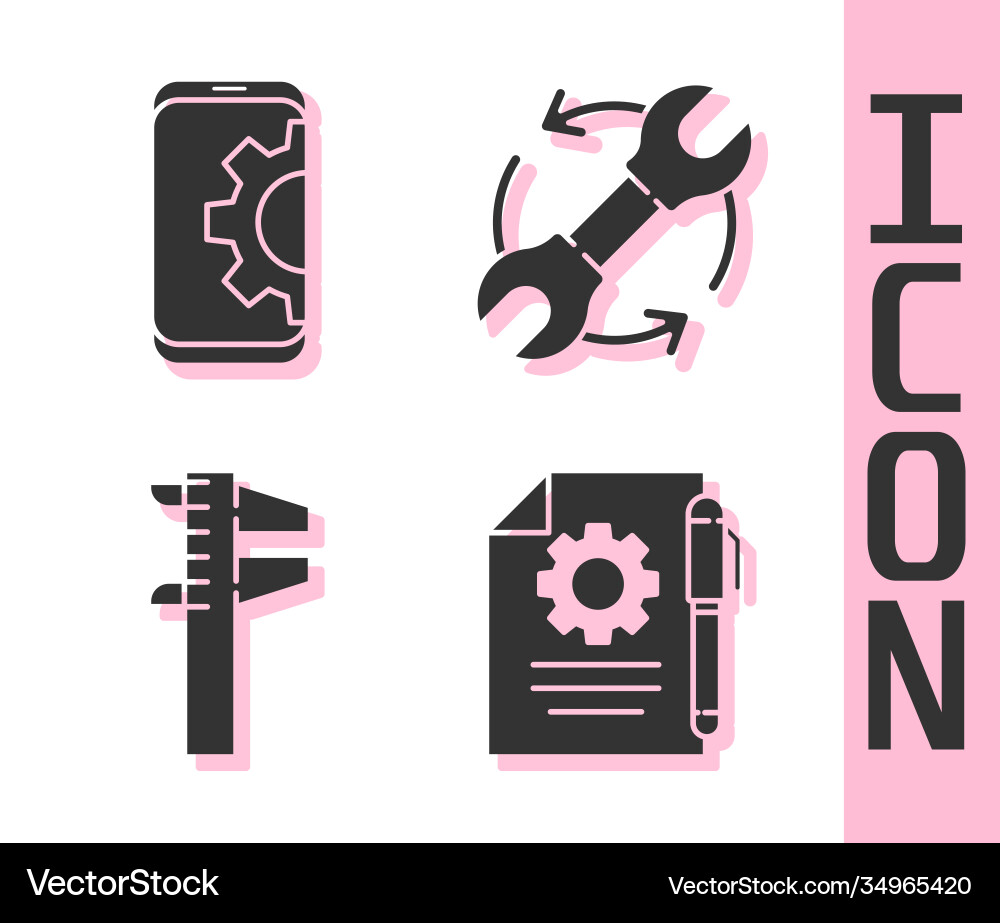 Set document settings and pen setting Vector Image