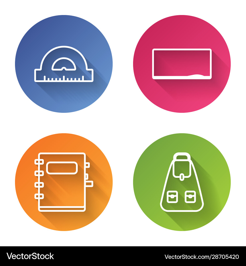Set line protractor grid for measuring degrees Vector Image