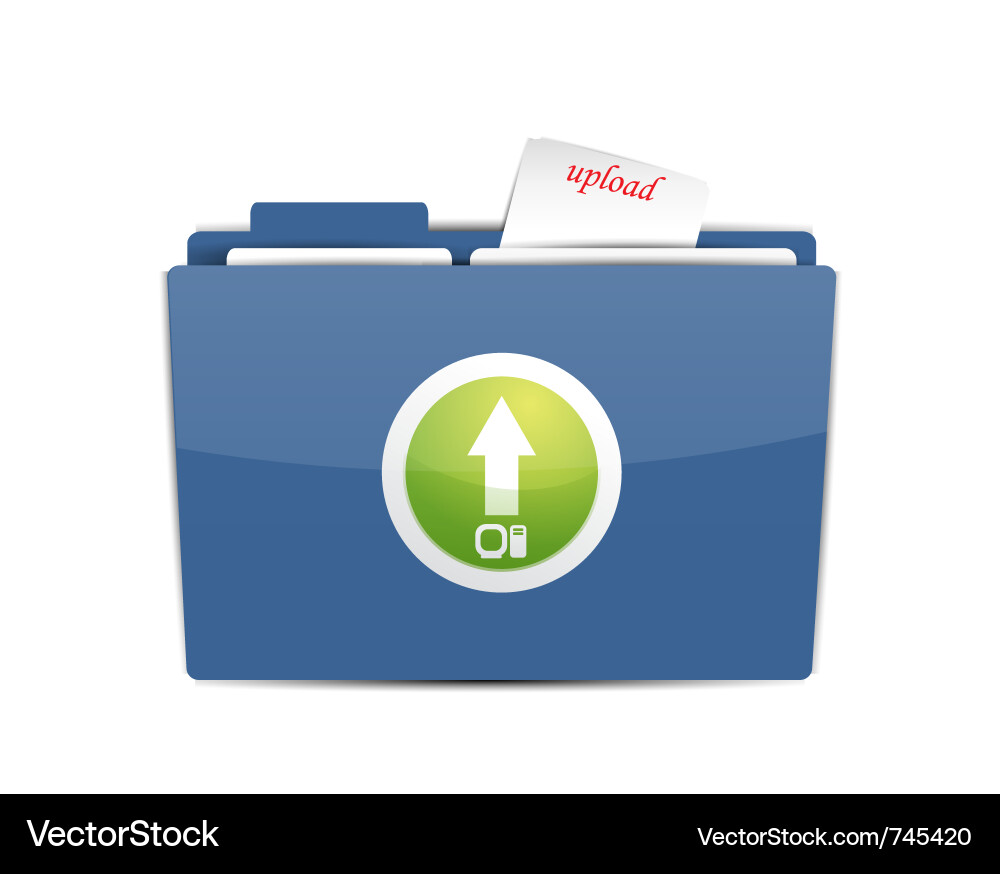 Upload Folder Icon Vector Image
