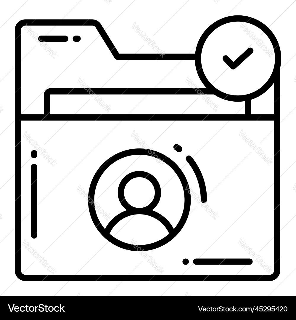 User folder protection and security icons set Vector Image