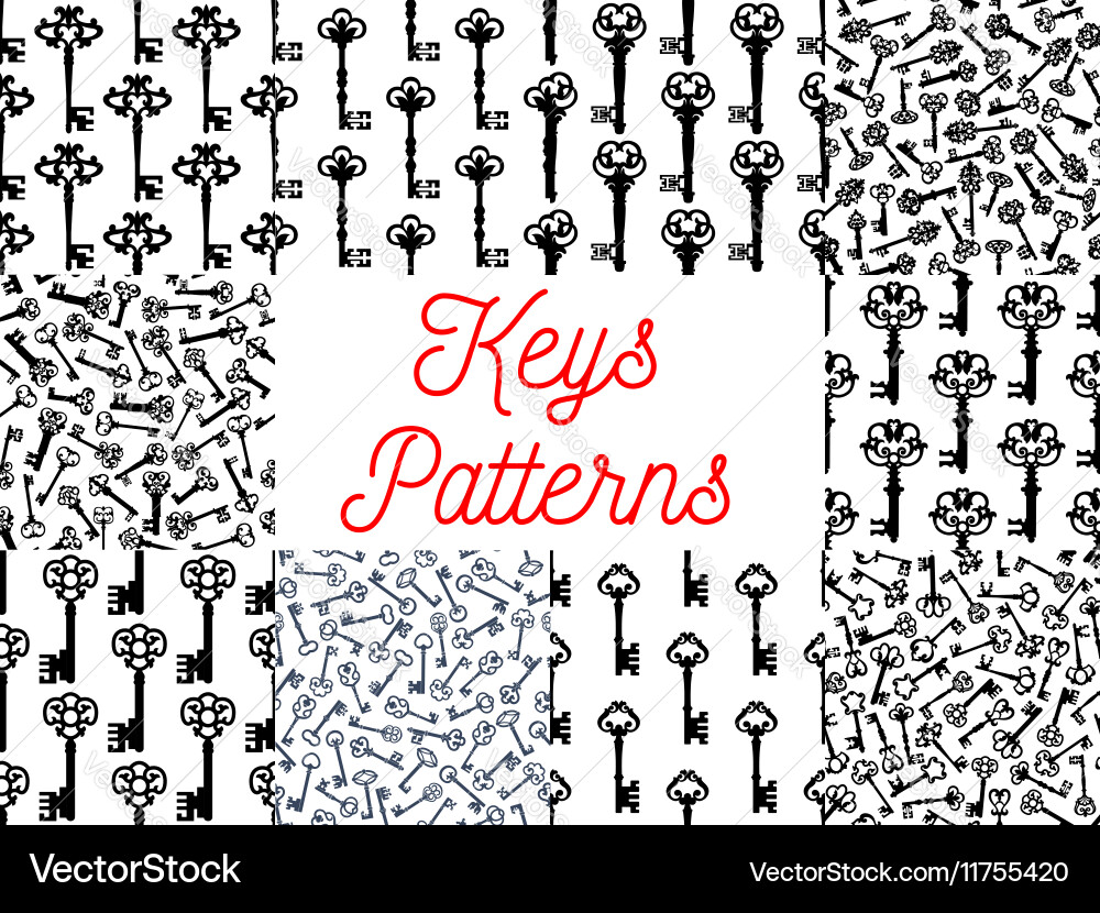 Victorian Skeleton Key Pattern Vector Image