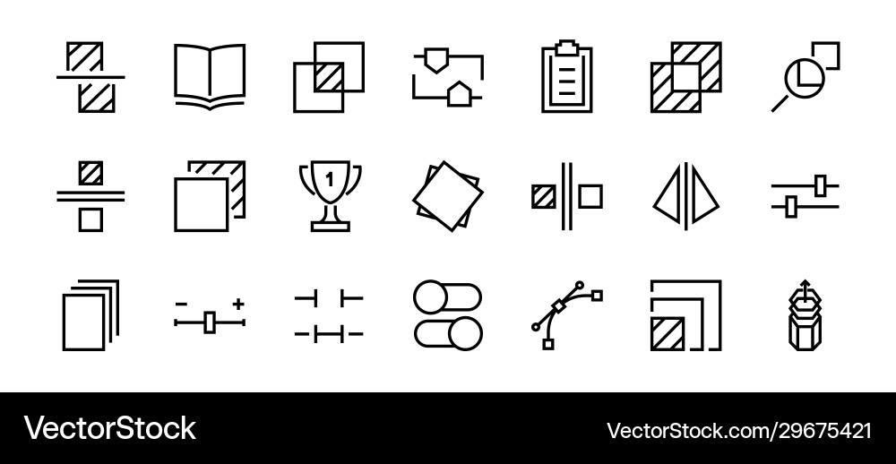 A simple set image editing related line Vector Image