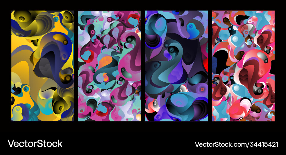 Abstract liquid shape fluid design isolated Vector Image