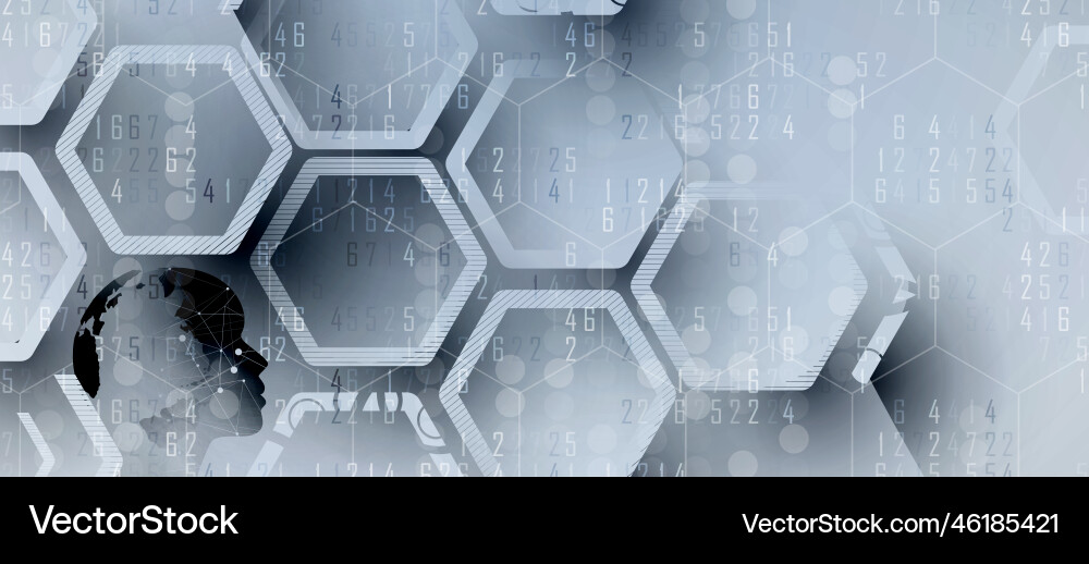 Artificial intelligence technology web background Vector Image