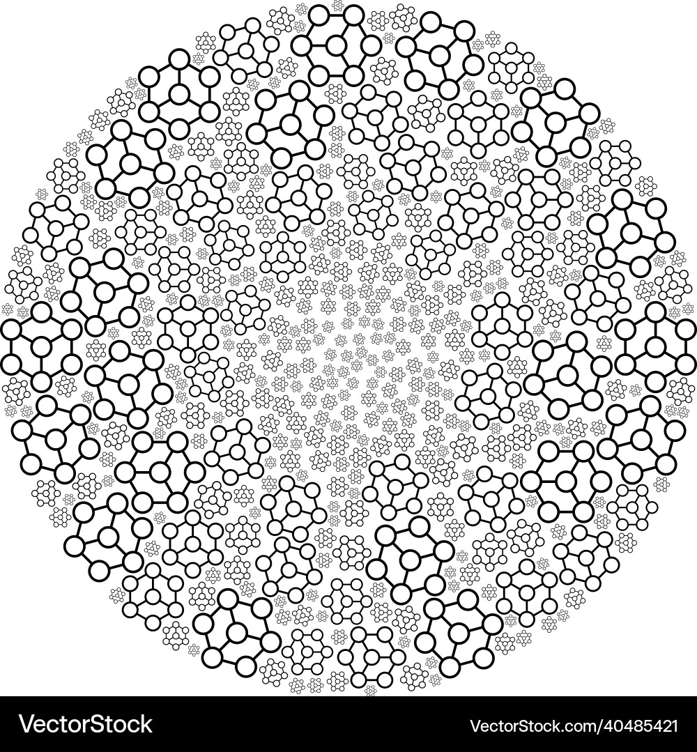 Blockchain icon exploding round cluster collage Blockchain icon exploding round cluster collage Vector Image