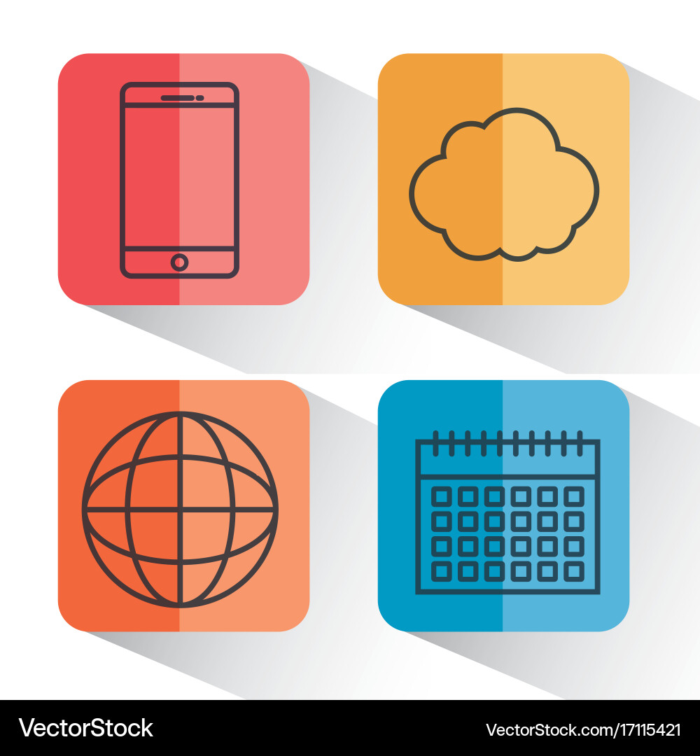 Cloud computing design Vector Image