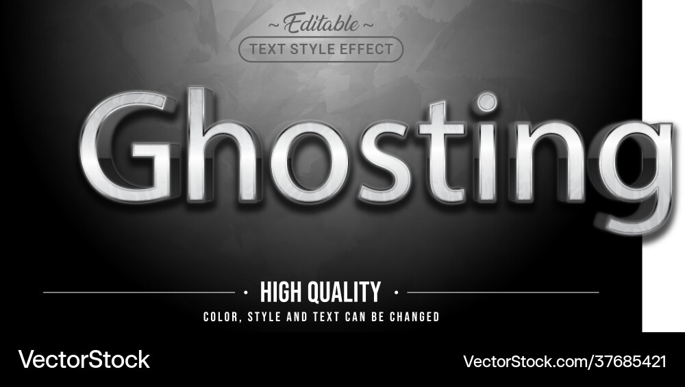 Editable text style effect - ghosting Editable text style effect - ghosting Vector Image