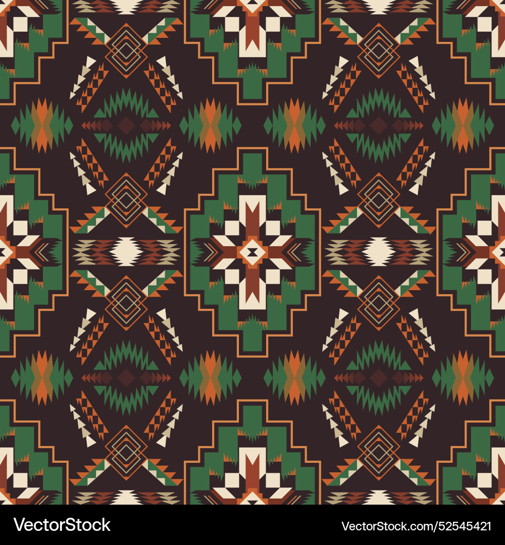 Ethnic geometric seamless pattern Royalty Free Vector Image