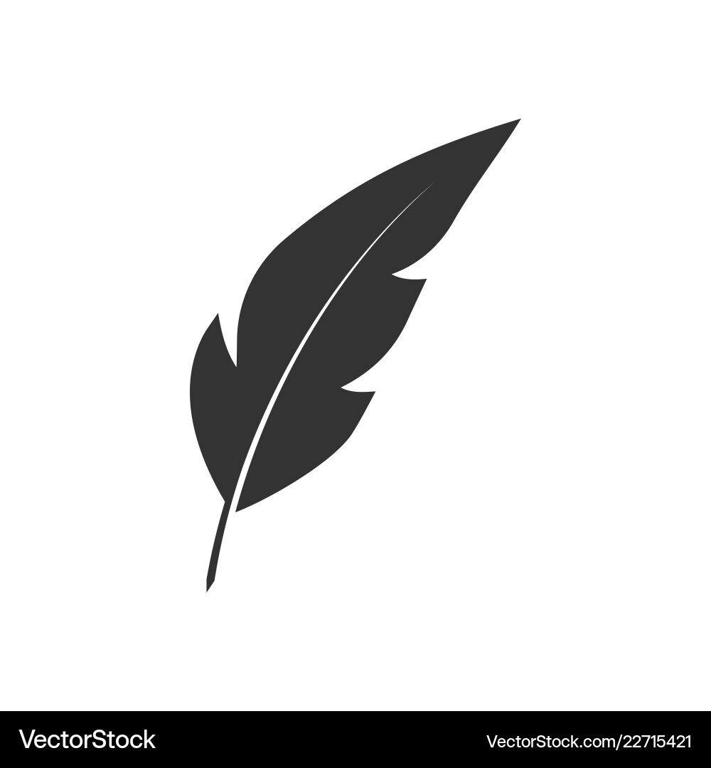 Feather pen black icon Royalty Free Vector Image
