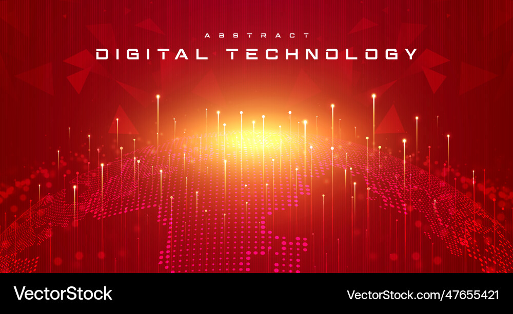 Global Digital Network Tech vector image