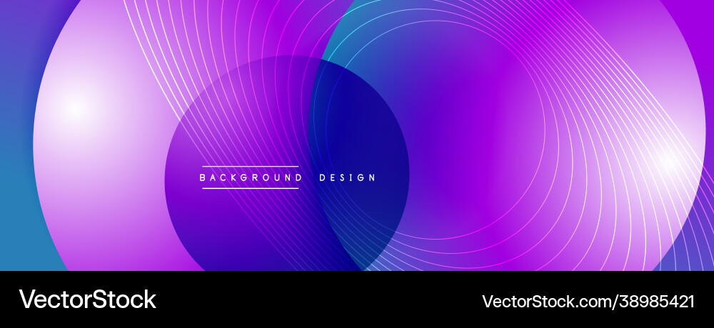Gradient circles with shadows techno Vector Image