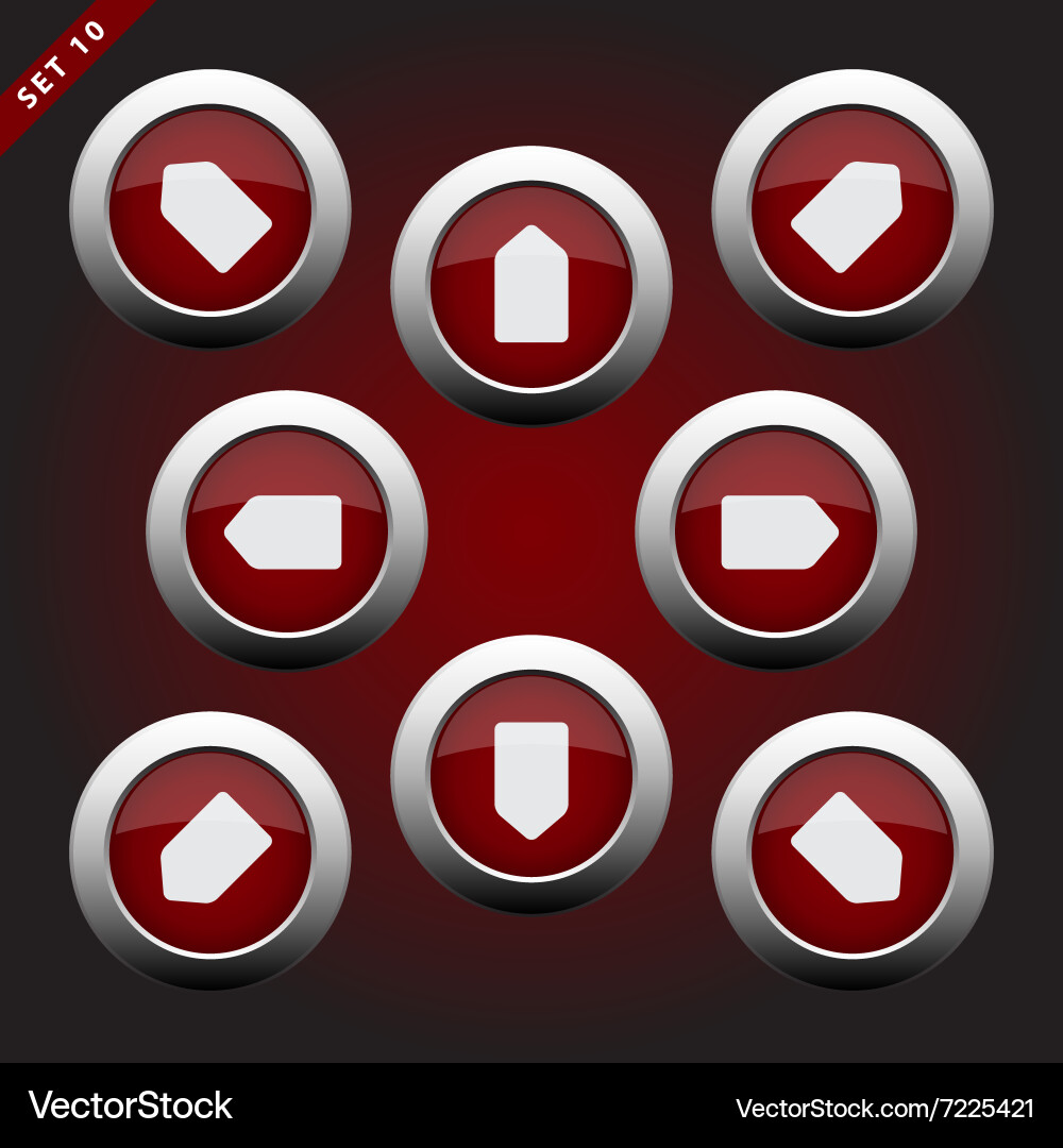 Icon button set with arrows Vector Image