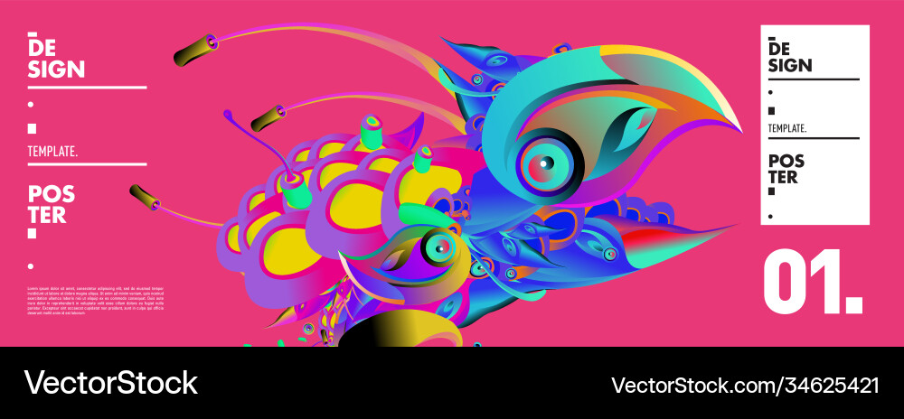 Landing page background template with colorful Vector Image