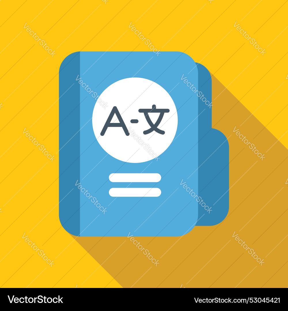 Language learning book representing foreign Language learning book representing foreign vector image