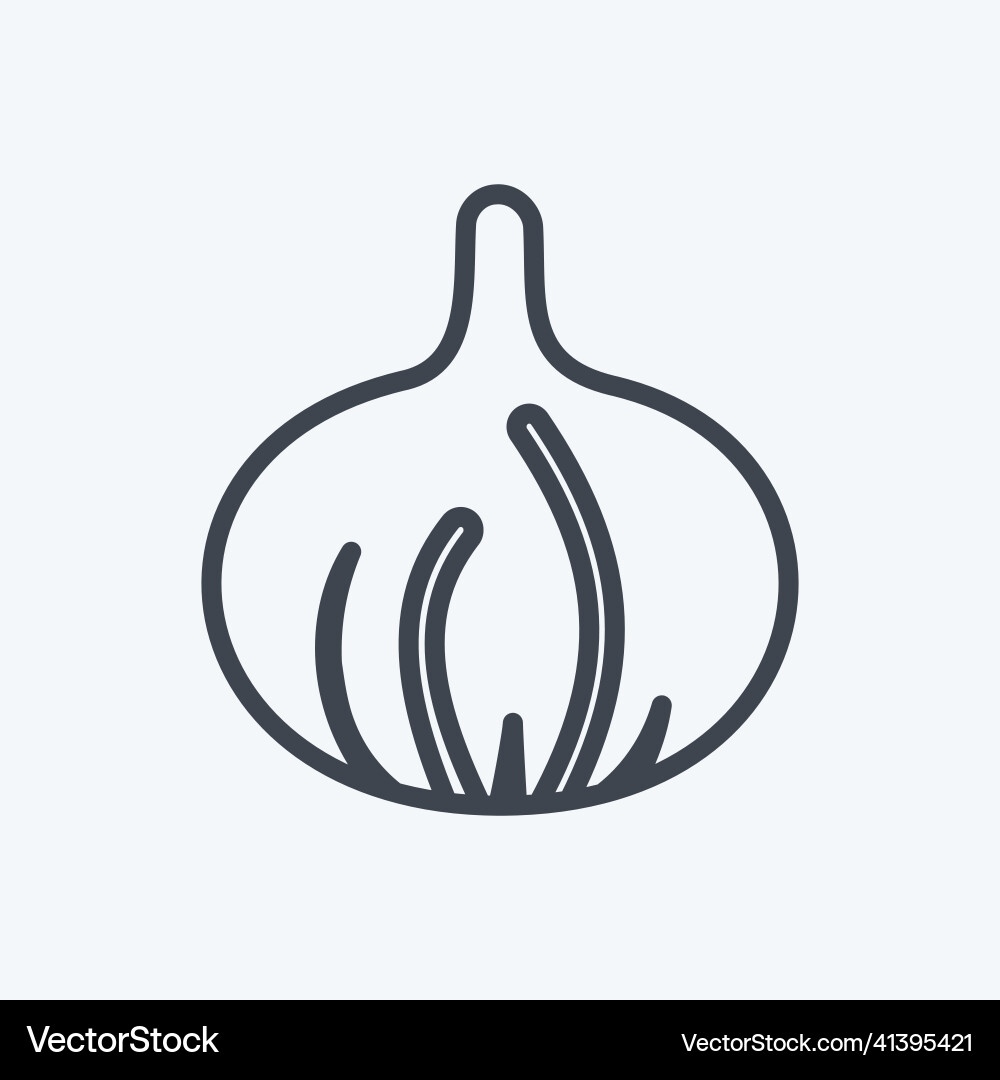Onion icon in trendy line style isolated on soft Onion icon in trendy line style isolated on soft Vector Image