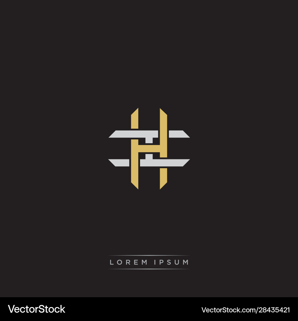 Overlapping Initial Monogram Logo Vector Image
