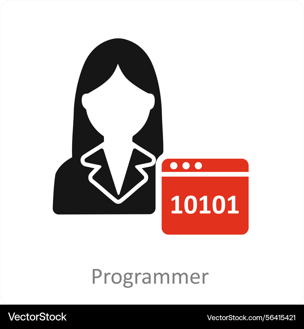 Programmer icon concept vector image